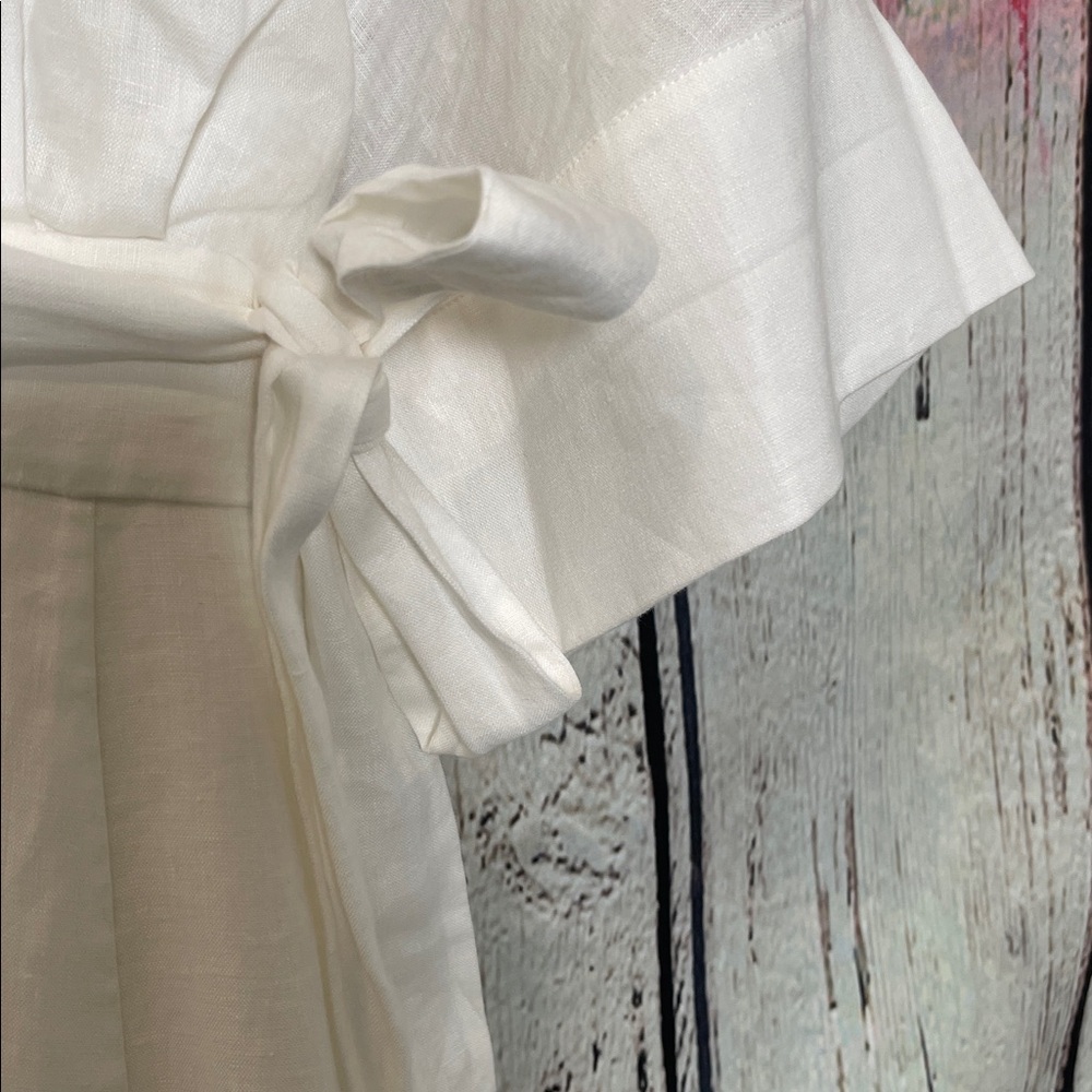 White Linen Equipment Dress 12 - Picture 8 of 9